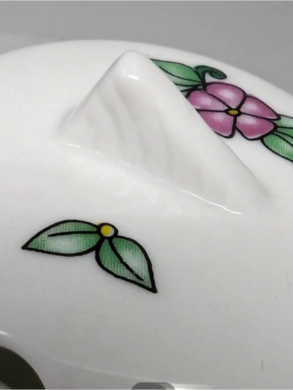 Porcelain Judaica Seder Horseradish & Salt Water Cups - Floral White